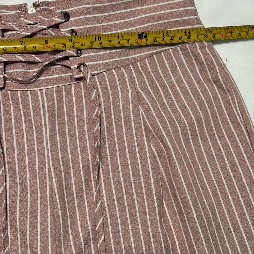 Everly Pink Lace-Up Pants Wide Leg Size M - Picture 5 of 9